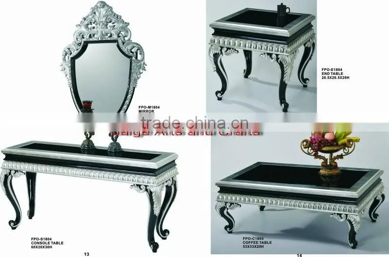 Antique Wall Decorative Wood Console Table and Mirror S-1804B