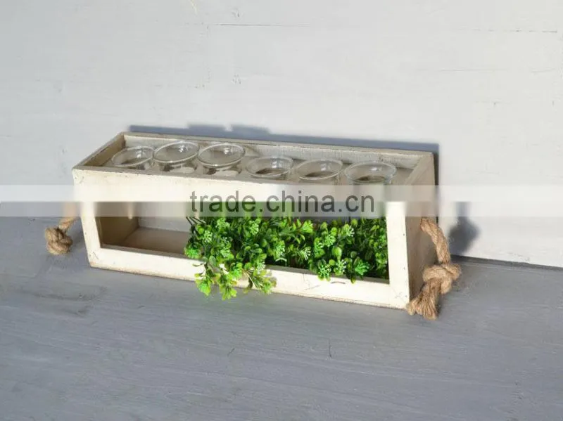 hot sale wholesale wooden craft candle holder new design