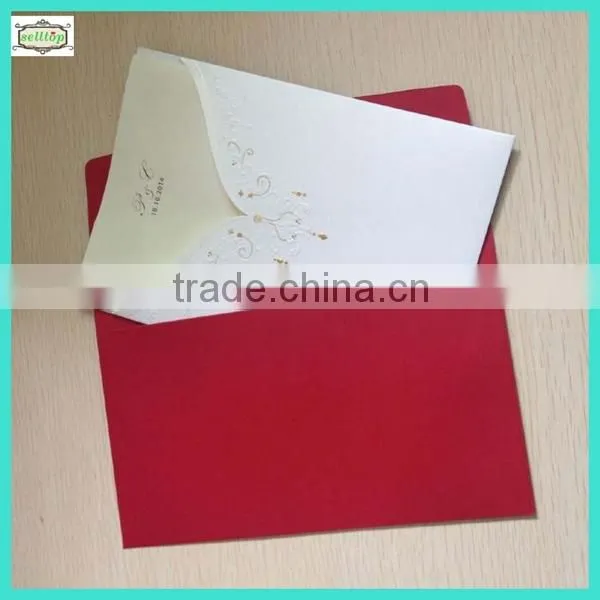 2014 high quality handmade wedding invitation card arabic