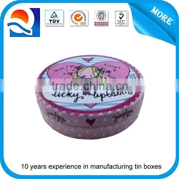 tin lip balm container with custom logo