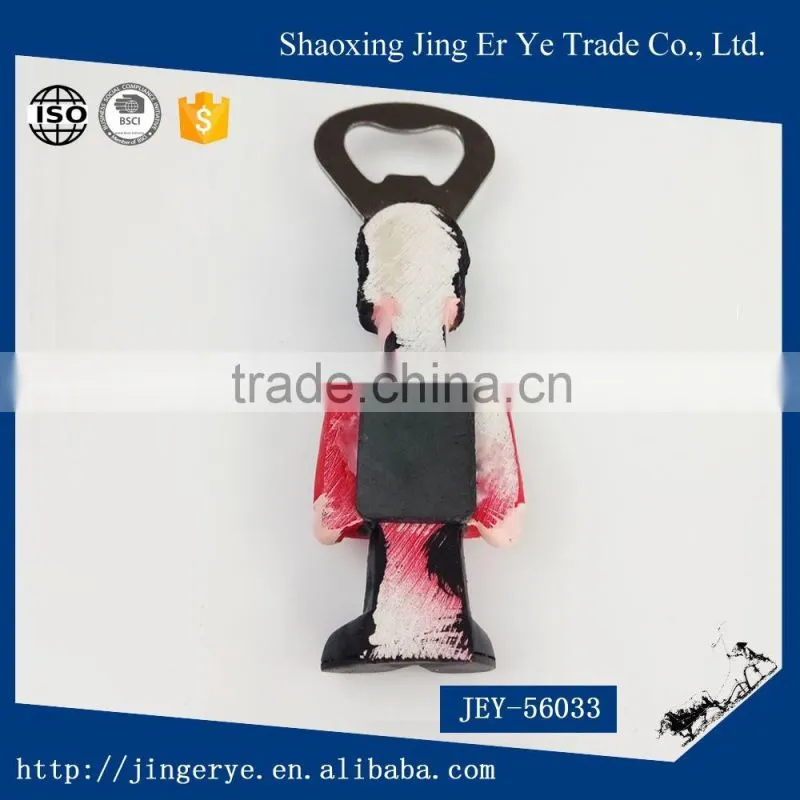 resin character shape design beer bottle opener