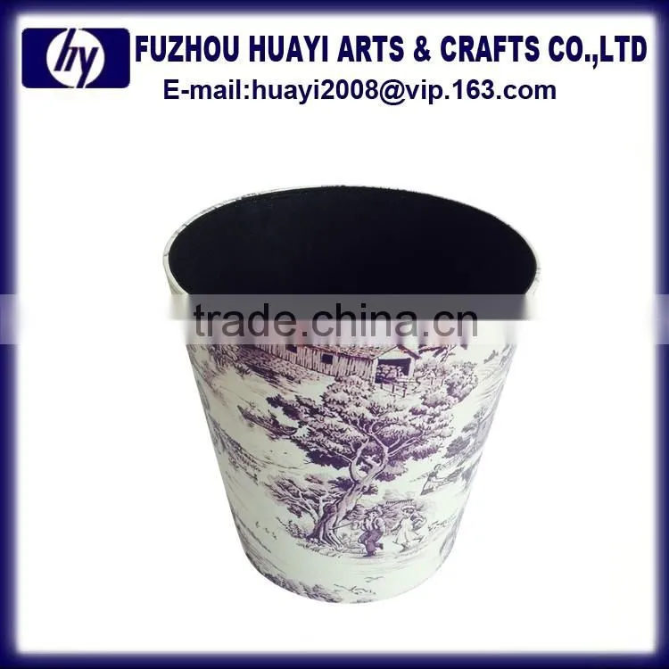 Hotel room waste bin leather recycling waste paper bin recycling