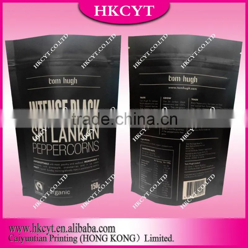 plastic clear bag for food with zipper