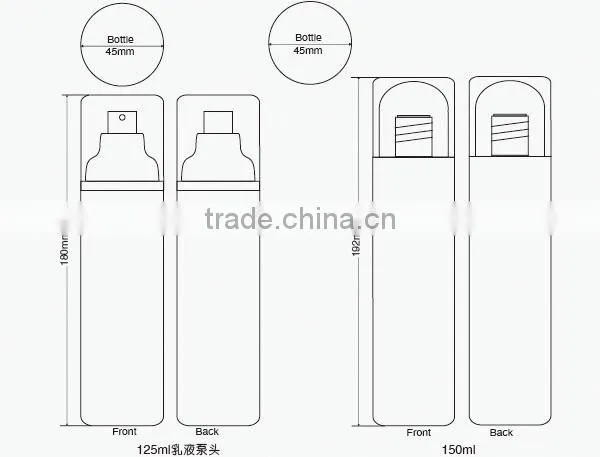 classic round acrylic lotion bottle china supplier white plastic bottle and make up