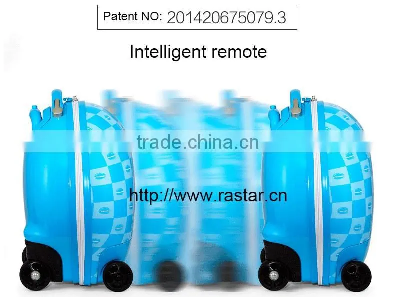 ABS plastic Suitcase type kids travelling trolly bag radio control luggage