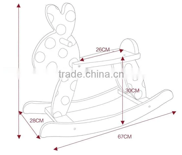 New product kid riding horse toy baby product wooden rocking horse quality products wooden horse toy