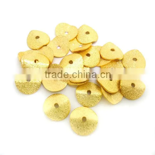 JF8364g Black plated Matte Metal Wavy Disc Spacers Beads,Jewelry Spacers,Gunmetal Curved Disc Beads