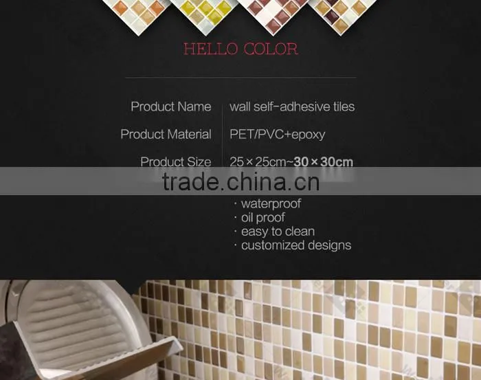 Yashi Removable waterproof kitchen tile sticker for wall decoration