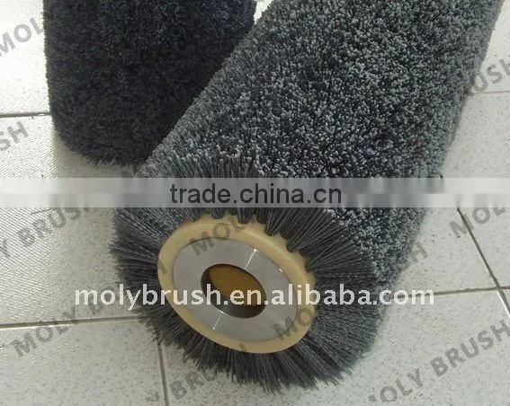 cylindrical spiral abrasive nylon brush for deburring