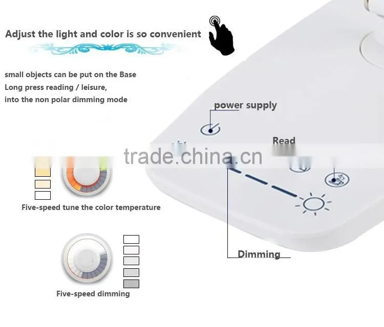 JK868-1 aluminum adjustable balance arm reading table lamp