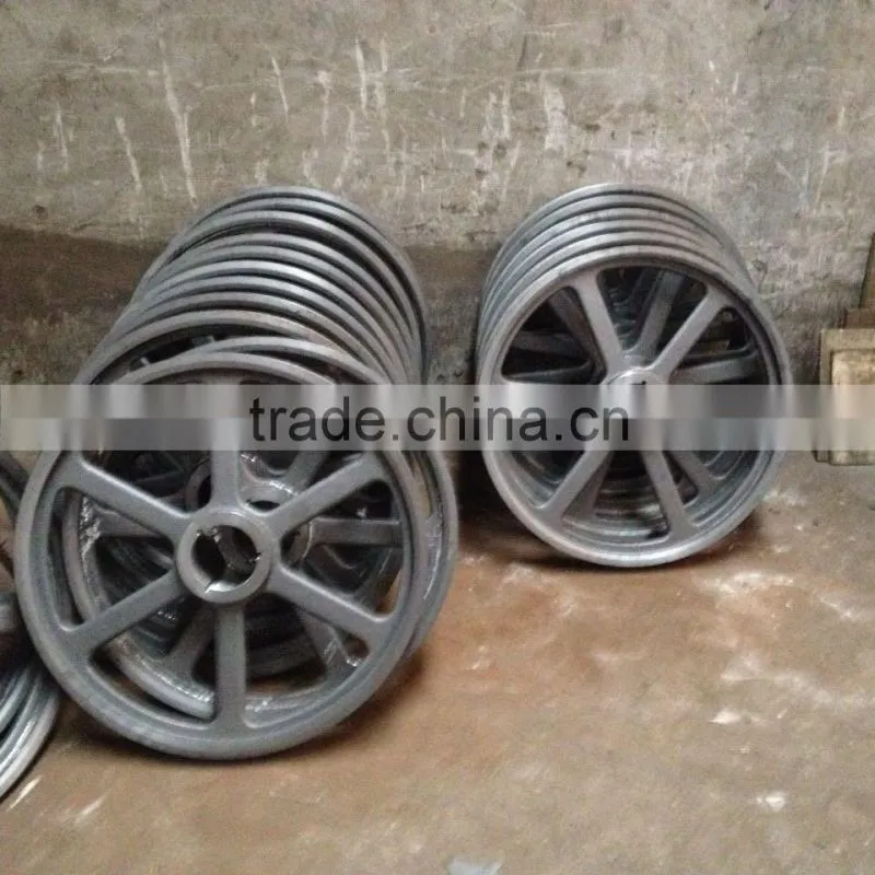 Large air compressor belt pulley