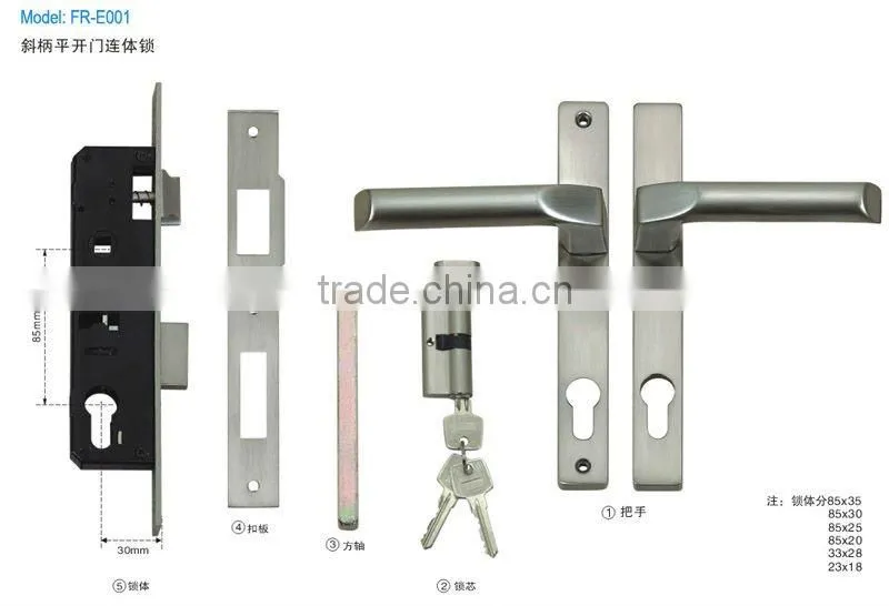double door aluminum alloy handle