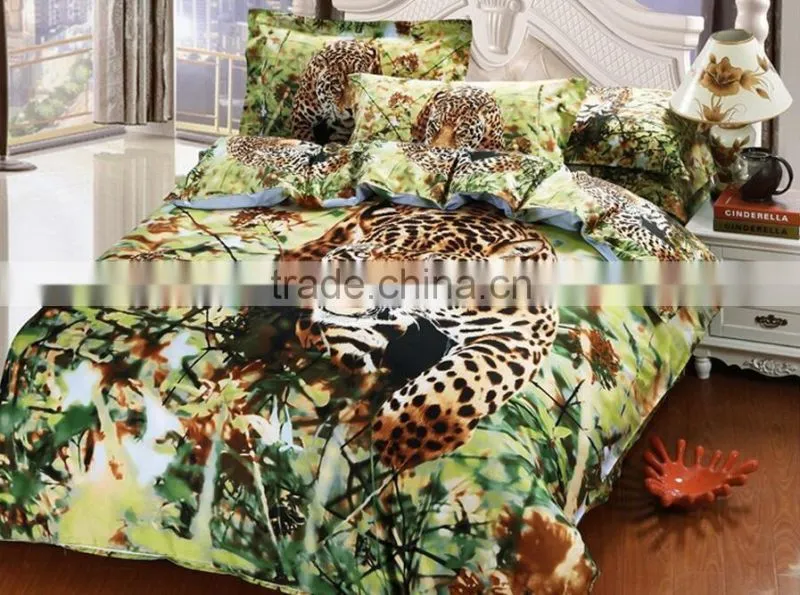 High Quality 100% Cotton Custom 3D animal Printing Bed Set