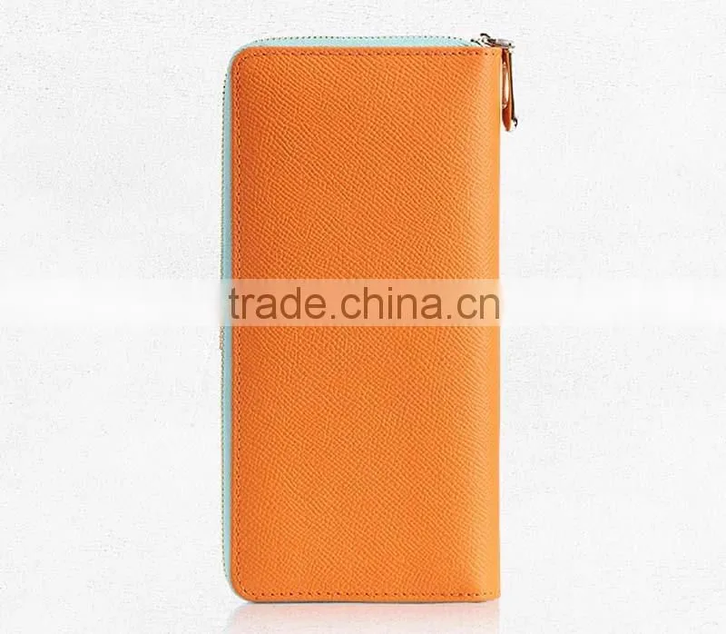 2015 new design promotion pretty leather zipper women wallets with card slots