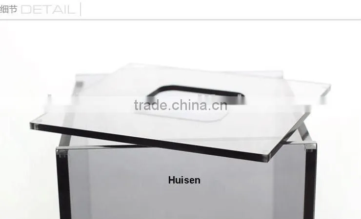 Clear acrylic restroom tissue roll box