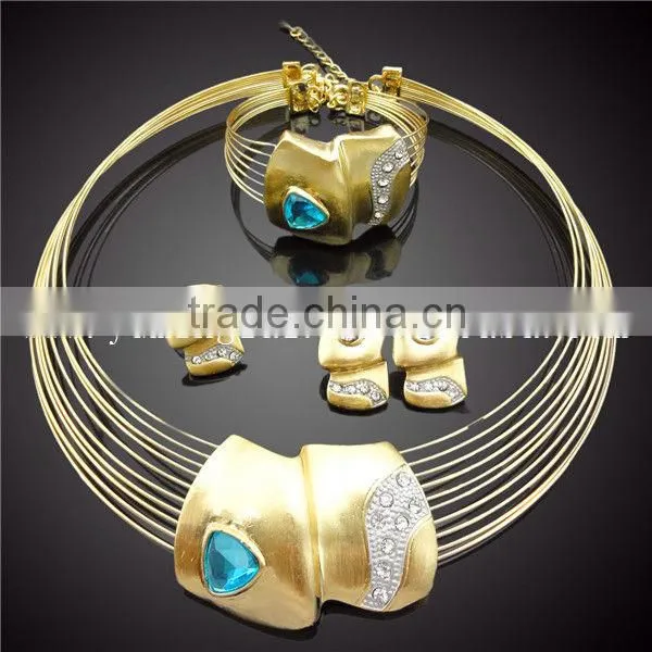 Wholesale african costume jewelry set factory crystal moscow in new design