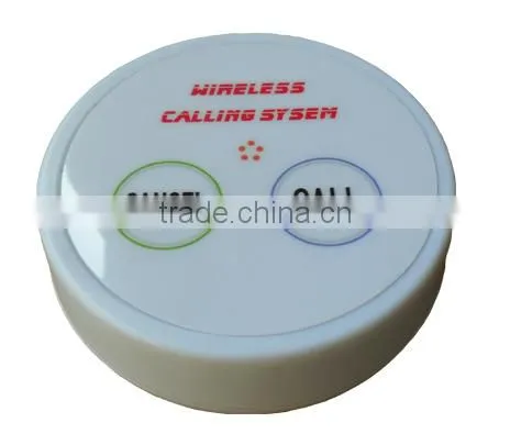 wireless service call button pager for waiter service client with factory price and popular in restaurant