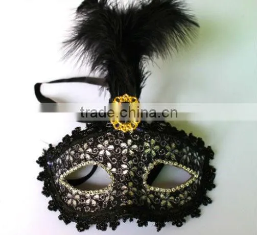 party face mask party mask with feather masquerade masks MK-1013