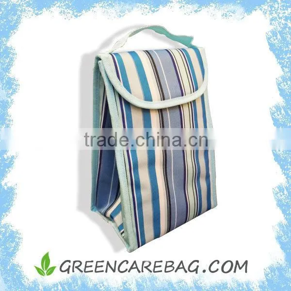 Cute Long- handle Vertical Stripes Cotton Washable Bags