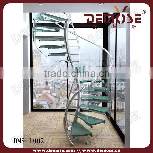prefabricated stainless steel spiral stairs for small spaces