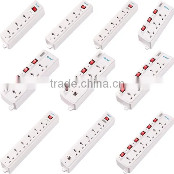 6 gang universal muti switch plug socket