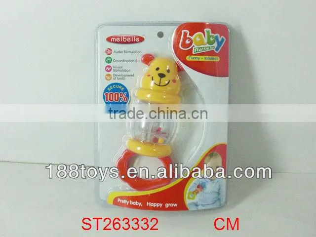 plastic funny toy baby rattle set