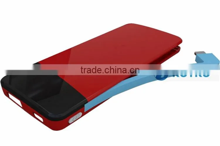 The Cheapest Portable Backup Battery Charger Build in Micro Cable 5600mah Mobile Power Bank Charger