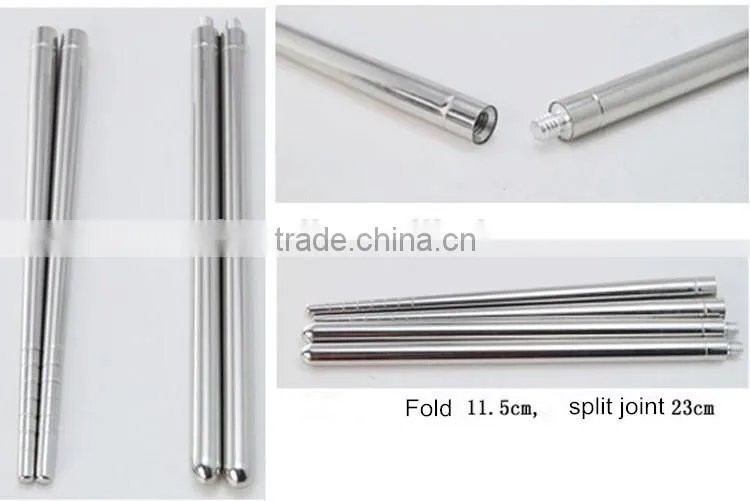Outdoor mini stainless steel folding chopsticks spoon fork kits