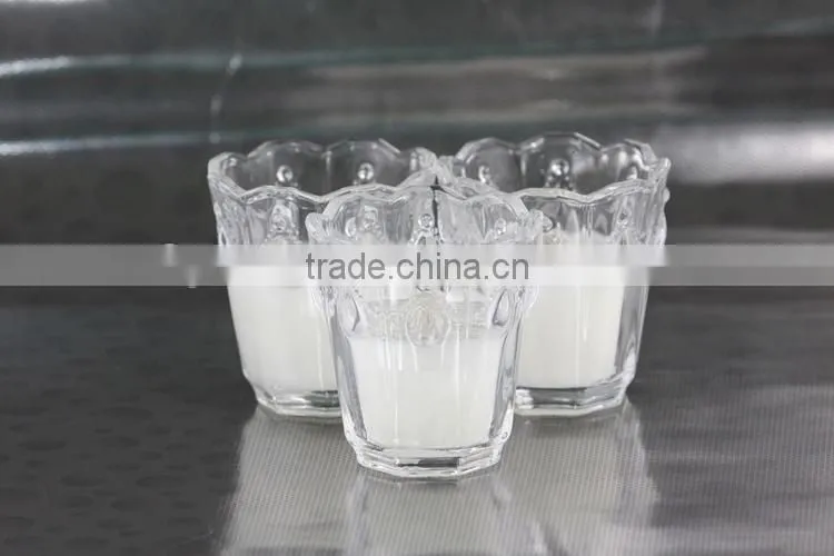 Wholesale beautiful soy candle in ger glass jar