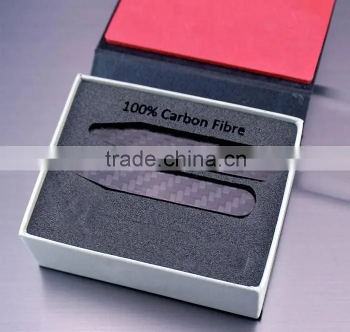 New arrival! fashional Metal detector friendly carbon fiber dress shirt collar stays for lady or gentleman