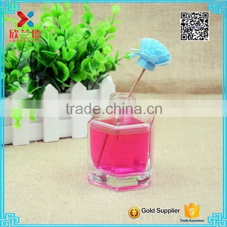 Hot selling 130ml clear glass aroma diffuser bottle with screw cap