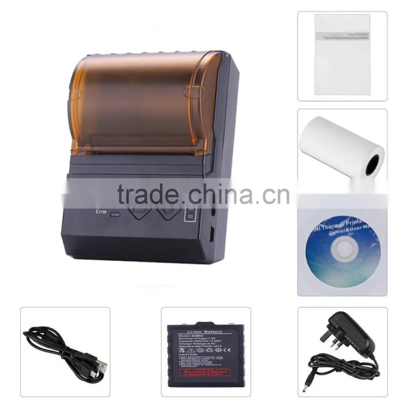Portable Mobile Thermal 58mm Receipt Printer For Ipad And Android