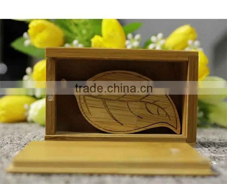 Promotionl Recyclable Eco Wood USB Flash Memory Stick Custom Wood Leaf Gift USB Drives, Promotional Gift USB