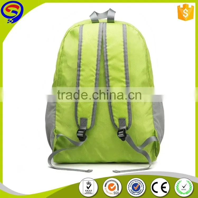 Wholesales waterproof outdoor nylon light weight folded backpack