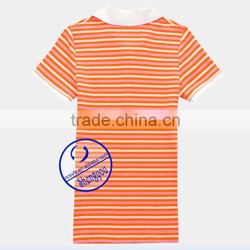100 cotton yarn dyed women polo shirt manufactures in china
