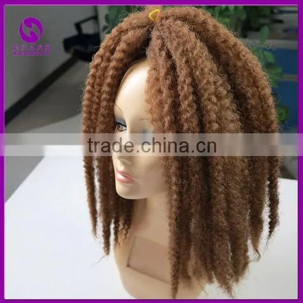 Wholesale 7Colors Optionals 20" Long Two Tone Ombre Afro Twist Kinky Curl Marley Hair Braid Extensions