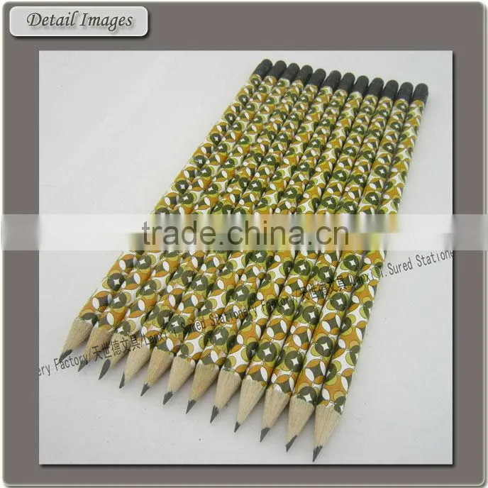 7 Inches Custom Printed HB Pencil With Black Eraser