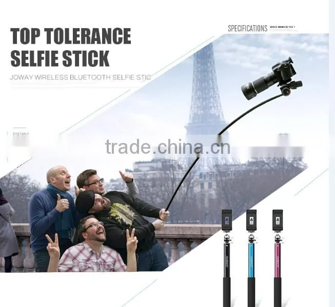 2015 wireless intelligent selfie stick with bluetooth remote shutter