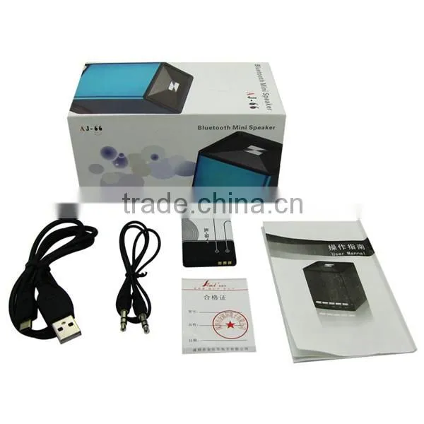 AJ-66 High quality battery removable cube bluetooth speaker