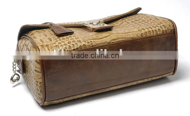 New Fashion 2012! Mini Lady CROCO Genuine Leather Handbag