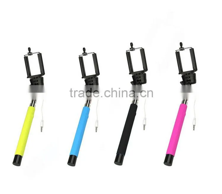Selfie stick for smart phone cable take pole selfie stick selfie stick with foldable