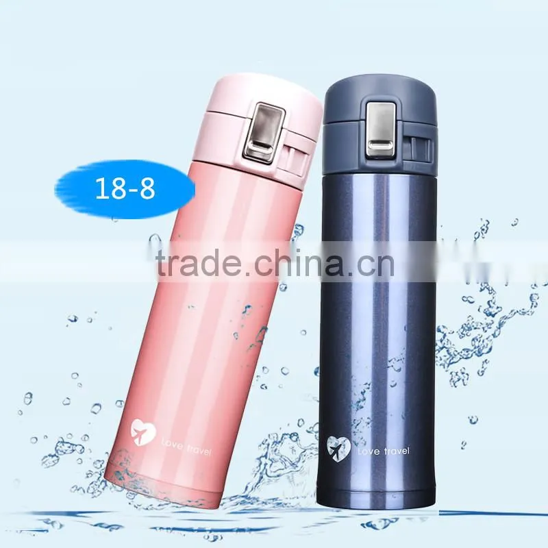 Stainless steel insulated thermos bottle travel mug