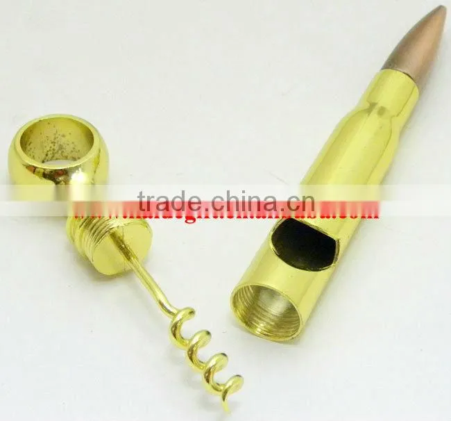 2016 new design stainless steel 50 caliber bullet bottle opener