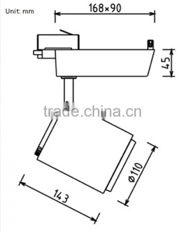 COB 25w led track lighting retail spot wall lamp rail spotlights replace halogen lamps white black