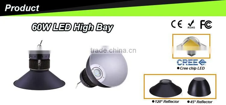 high bay 60w led commercial lighting saa ce rohs lamp fixtures with 4 years warranty