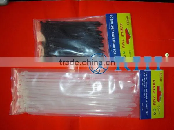 High quality white whether resistant nylon soft cable tie, cable ties( any size can be made)
