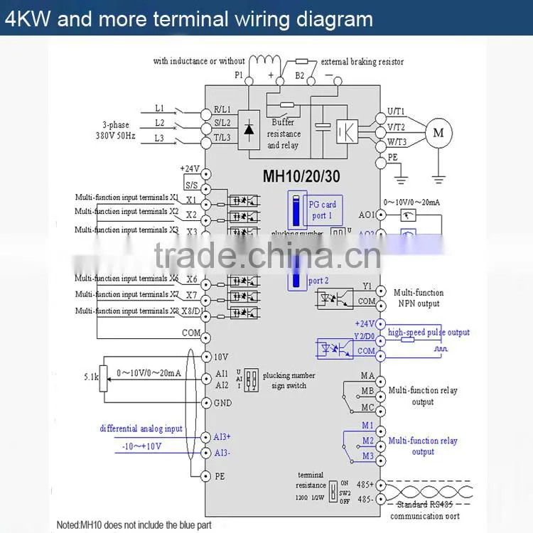 380V AC three phase 10HP 7.5KW vfd frequency inverter converter