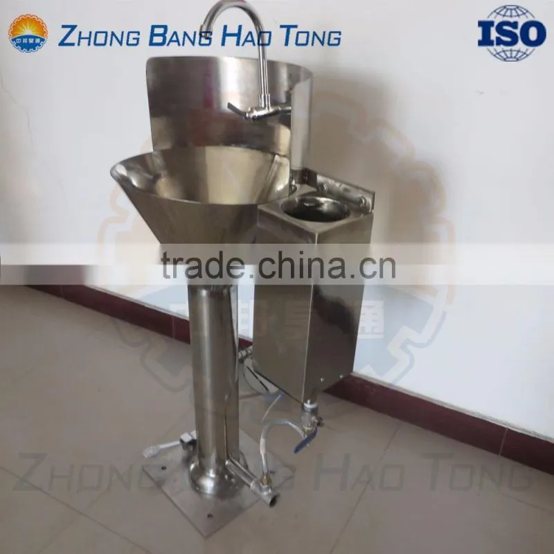 hand washing basin with knives sterilization inlet for abattoir and slaughterhouses