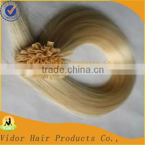 Nail Tip Hair Extension Remy Peruvian Human Extension Hair