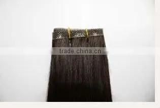 AAA grade Yaki straight Remy hair skin weft hair extension